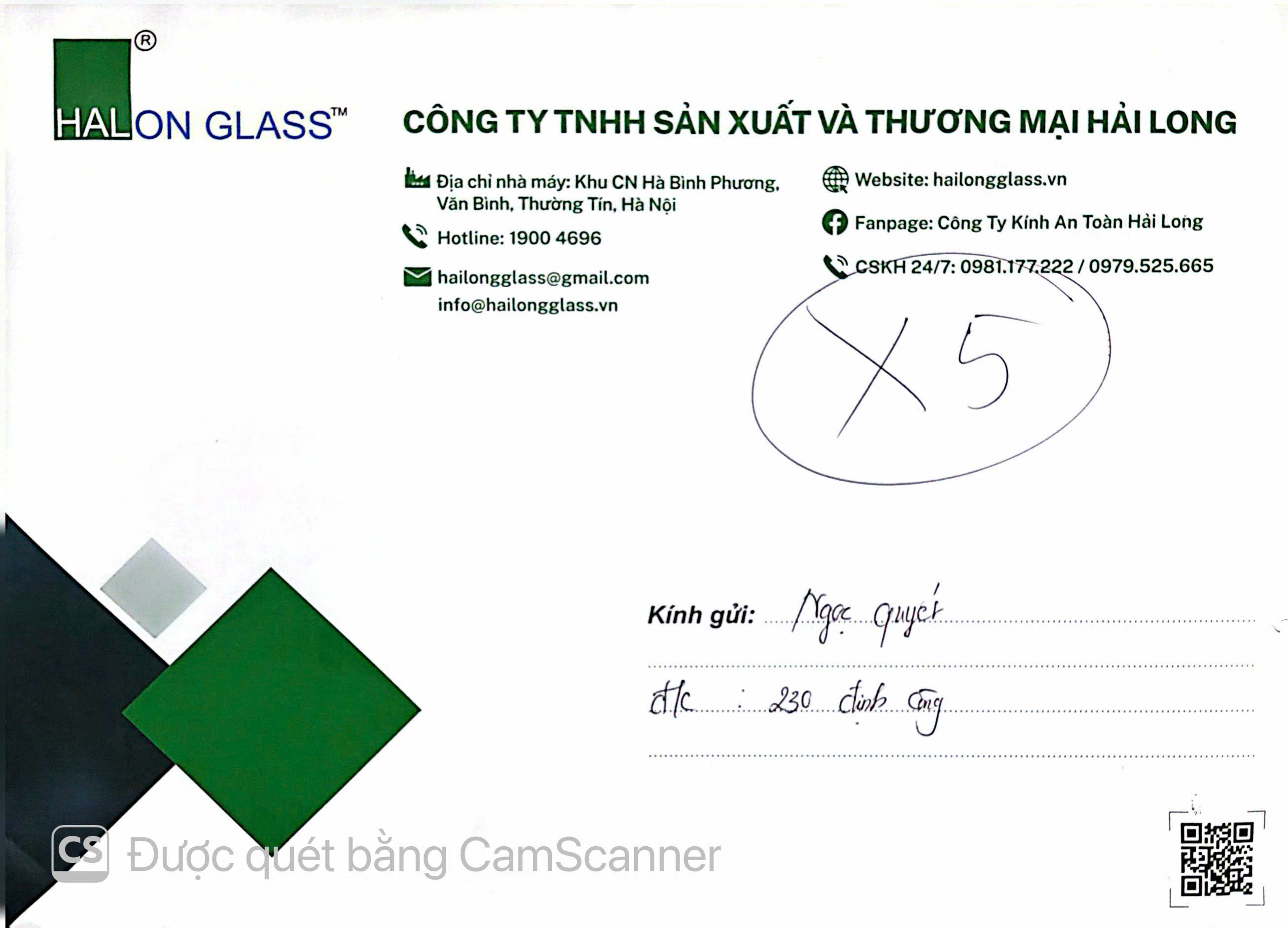 Phiếu gửi ghi người nhận Ngọc Quyết và thông tin giao hàng